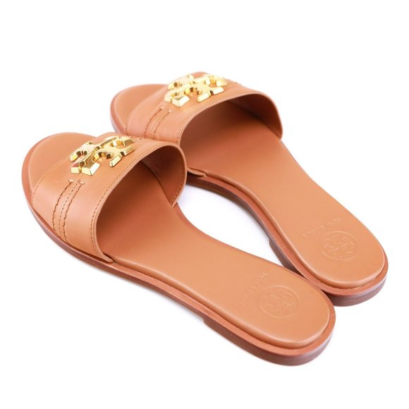 NIB Tory Burch EVERLY Slide Sandals Tan 7 - Picture 6 of 10